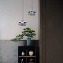 Blue Chinese Style Flower Cup Pendant Lights - Charming Kitchen and Dining Room Decor by Ljojo.