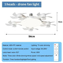 Ljojo 2-in-1 Ceiling Fan Light Remote E27 Home Silent Adjustable Fan Angle