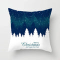 Blue Winter Snowflake Pillowcase for Stylish Christmas Decor by Ljojo
