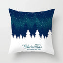 Blue Winter Snowflake Pillowcase for Stylish Christmas Decor by Ljojo