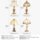 Ljojo Luxury Glass Copper LED Table Lamp for Home Living Room
