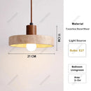 Travertine Stone Hanging Light for Kitchen Island Pendant Lamp LED Fixture by Ljojo