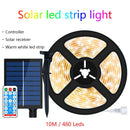 Ljojo™ Solar LED Strip Light: Rechargeable Outdoor Decoration for Garden, Christmas Atmosphere