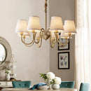 Ljojo Medieval Living Room Copper Chandelier Retro Dining Room Luxury Pendant Lighting
