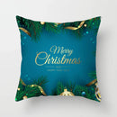 Ljojo Merry Christmas Green Pillowcase Sofa Decoration Cover