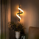 Ljojo LED Pendant Light: Modern Bedroom Hanging Lamp Fixture - Gold Black