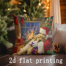Christmas Dogs Pattern Pillow Covers for Home Decor by Ljojo