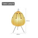 Ljojo Wabi-sabi LED Table Lamp: Tripod Rice Paper Pomelo Art Chandelier for Living Room