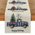 Christmas Tree Snowflakes Table Runner by Ljojo: Farmhouse Wedding Party Decoration