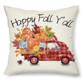 Harvest Pumpkin Truck Maple Leaf Pillow Case for Autumn Home Decor - Ljojo