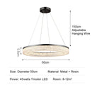 Ljojo Luxury LED Resin Pendant Light for Dining Room, Living Room, Bedroom