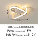 Ljojo LED Chandelier Indoor Ceiling Lamp White/Black Bedroom Living Room Lighting