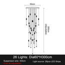 Ljojo Luxury Rotating LED Chandelier for High Ceiling Staircase
