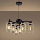 Ljojo Modern Black LED Chandelier Stylish Home Interior Pendant Light for Living Room