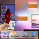 Ljojo LED Touch Wall Lamp Colorful Remote Control Night Light 6W