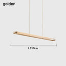 Minimalist Design LED Chandelier: Straight Strip High-End Pendant Light by Ljojo