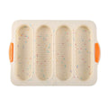Ljojo 4-Grid Silicone French Bread Baking Mold - Nonstick Baguette Tray