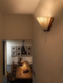 Ljojo LED Wooden Wall Sconce for Bedroom, Corridor, Living Room - French Retro Style