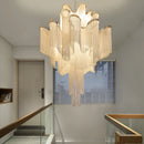 Ljojo Luxury Italy Designer Tassel Chandelier Aluminum Chain Living Room Lighting Fixtures