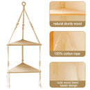 Ljojo™ Triangle Wooden Wall Shelves 1/2/3-Tier Boho Rustic Home Decor