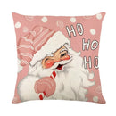 Christmas Party Pillowcase with Santa Claus & Snowman Print for Home Decoration by Ljojo.