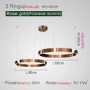 Nordic Designer Pendant Light: Round LED Chandelier for Dining Room by Ljojo