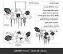 Ljojo Luxury Villa Glass Shades LED G9 Chandelier Living Room Stairs Art Metal Chandelier