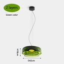 Nordic Orange Glass Led Pendant Lights Chandelier for Living Dining Room by Ljojo