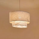 Japanese Wabi Sabi Double-Layer Fabric Pendant Lamp for Living Dining Bedroom by Ljojo