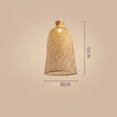 Bamboo Chandelier Modern Southeast Asian Style Rattan Lamp for Dining Room by Ljojo