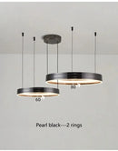 Ljojo Luxury Electroplated Circular Hall Light: Modern, Simple, Atmospheric Pendant