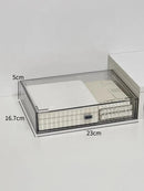 Acrylic Desk Organizer Drawer Set by Ljojo™: Transparent Desktop Storage for Stationery & Books