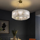 Ljojo Luxury Marble Brass Pendant Light - Nordic Gold Chandelier for Home and Office
