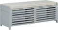 Ljojo™ Shoe Bench with Cushioned Seat, 2 Drawers, Slatted Shelf