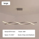 Ljojo Modern Led Pendant Lamp Dimmable Black Gold Chandelier for Dining Living Bedroom