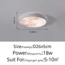 Ljojo Lunar LED Ceiling Light: Modern Circular Bedroom Lamp
