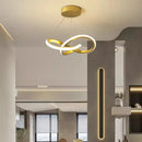 Ljojo LED Strip Pendant Light: Modern Minimalist Home Decor Fixture.