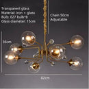 Ljojo Round Restaurant Glass LED Pendant Light | Luxury Industrial Home Decor Chandelier