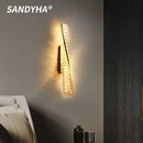 Nordic Crystal Wall Lamp LED Lighting Fixture Modern Bedroom Living Room Decor Ljojo