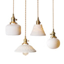 Ljojo Japanese Minimalist Brass Retro Chandelier for Tavern Restaurant Bar Bedroom Decor