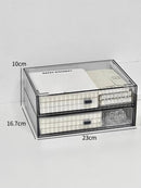 Acrylic Desk Organizer Drawer Set by Ljojo™: Transparent Desktop Storage for Stationery & Books