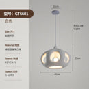 Minimal LED Pendant Light Hollow Resin Art Chandelier for Bedroom Cafe Bar - Ljojo