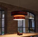 Ljojo LED Modern Annular Chandelier Glass Pendant Light for Living Room Bedroom Decor
