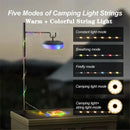 Ljojo 10M Waterproof LED Camping Light Strip for Outdoor Atmosphere Decoration