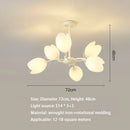 Modern Nordic Cream Chandelier Pendant Light for Living Room Bedroom by Ljojo