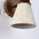 LED Natural Yellow Travertine Wall Lamp for Bedroom and Bathroom by Ljojo