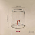Ljojo 3D Animal Glass Cup, 350ml, Christmas Theme, Cartoon Animal Shape