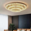 Adjustable Crystal Style Ceiling Lamp Modern Luxury Round Steel Light - Ljojo