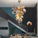 Ljojo LED Stainless Steel Crystal Chandelier Suspension Lamps