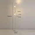 Nordic LED Floor Lamp with Acrylic Ball - Ljojo Spotlight Vertical Pole
